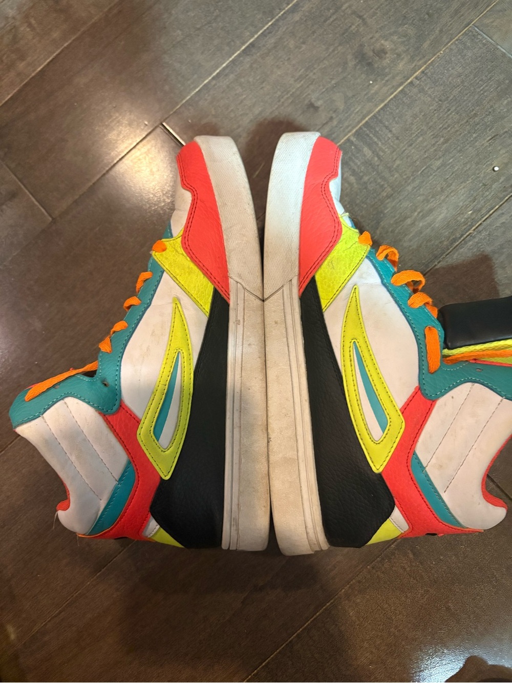 Fila Neon Multicolor High-Top Sneaker Sz. 9.5
